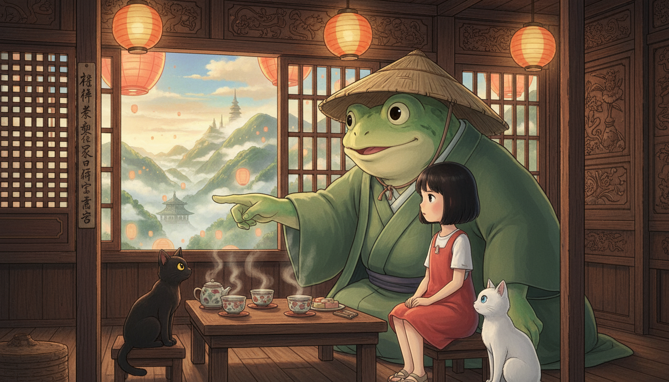 Ghibli Style picture book thumbnail 2 - StoryFlow AI illustration